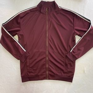 Cotton On Like New Burgundy Zip Up Track Jacket Size M.